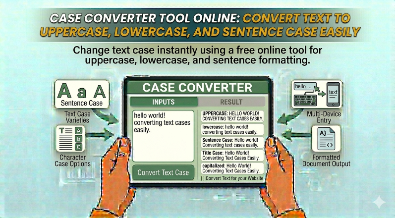 Case Converter Tool Online: Convert Text to Uppercase, Lowercase, and Sentence Case Easily