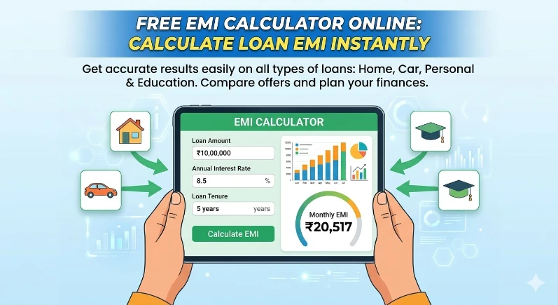 Free EMI Calculator Online: Calculate Loan EMI Instantly